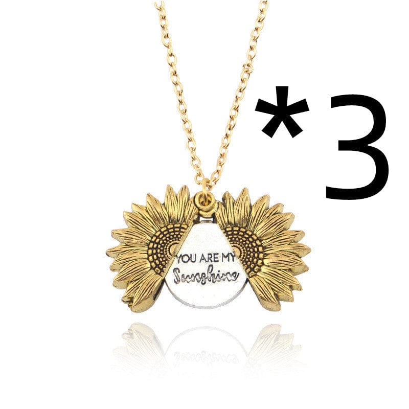 Premium You Are My Sunshine Sunflower Necklace Women Men - Ring/Necklace Set from Empire of LaTz - Only £8.47! Explore at Empire of LaTz