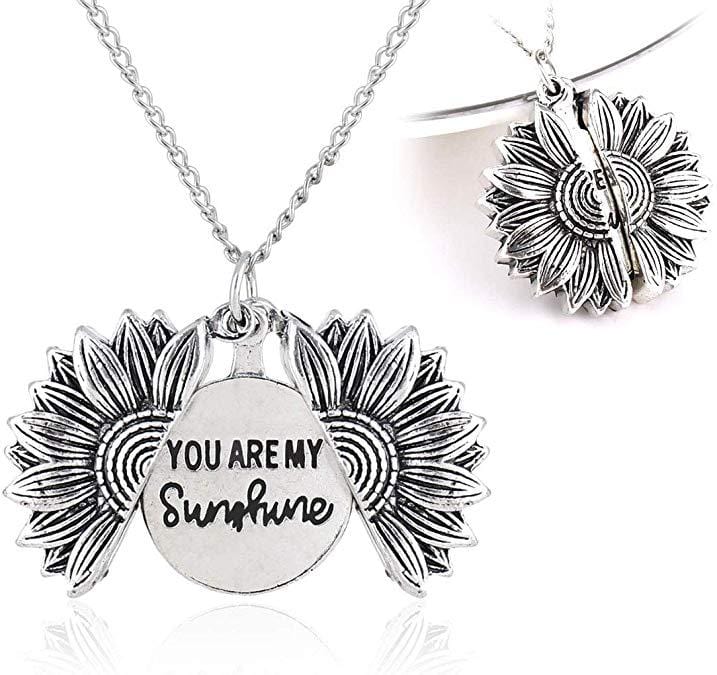 Premium You Are My Sunshine Sunflower Necklace Women Men - Ring/Necklace Set from Empire of LaTz - Only £8.47! Explore at Empire of LaTz