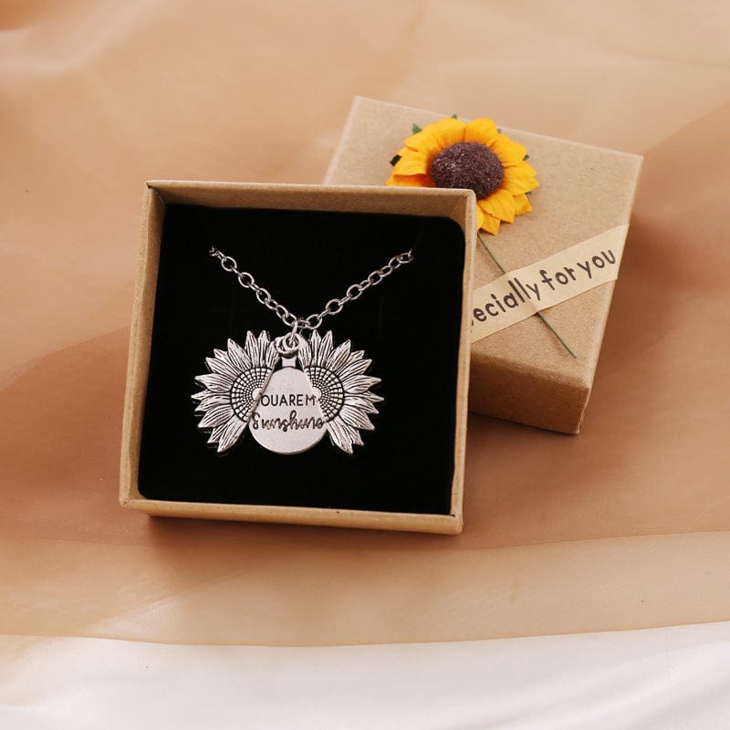 Premium You Are My Sunshine Sunflower Necklace Women Men - Ring/Necklace Set from Empire of LaTz - Only £8.47! Explore at Empire of LaTz