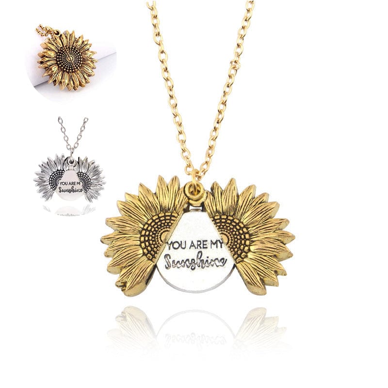 Empire of LaTz Ring/Necklace Set You Are My Sunshine Sunflower Necklace Women Men