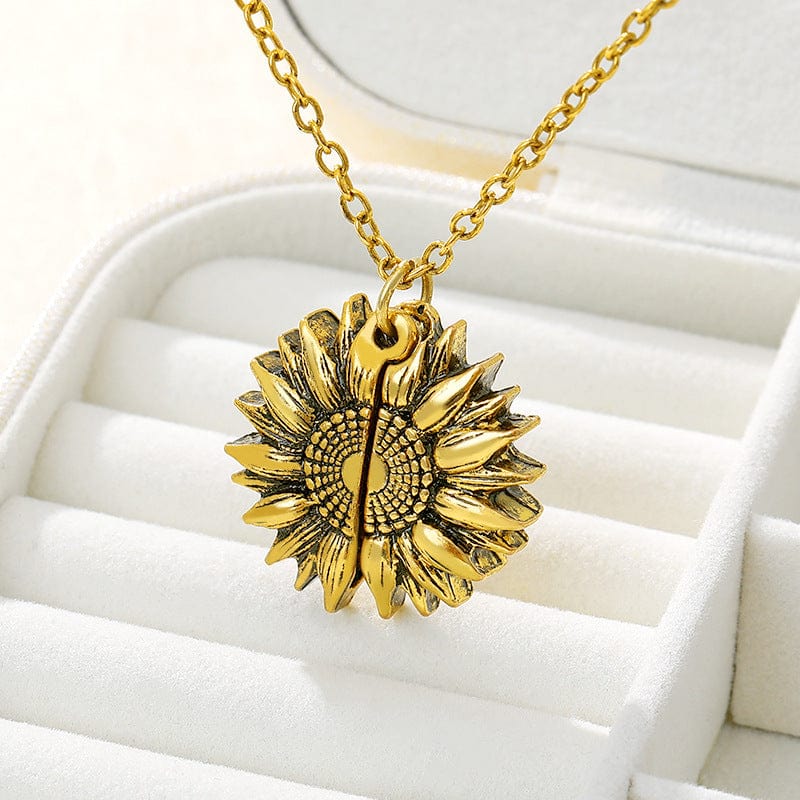 Premium You Are My Sunshine Sunflower Necklace Women Men - Ring/Necklace Set from Empire of LaTz - Only £8.47! Explore at Empire of LaTz