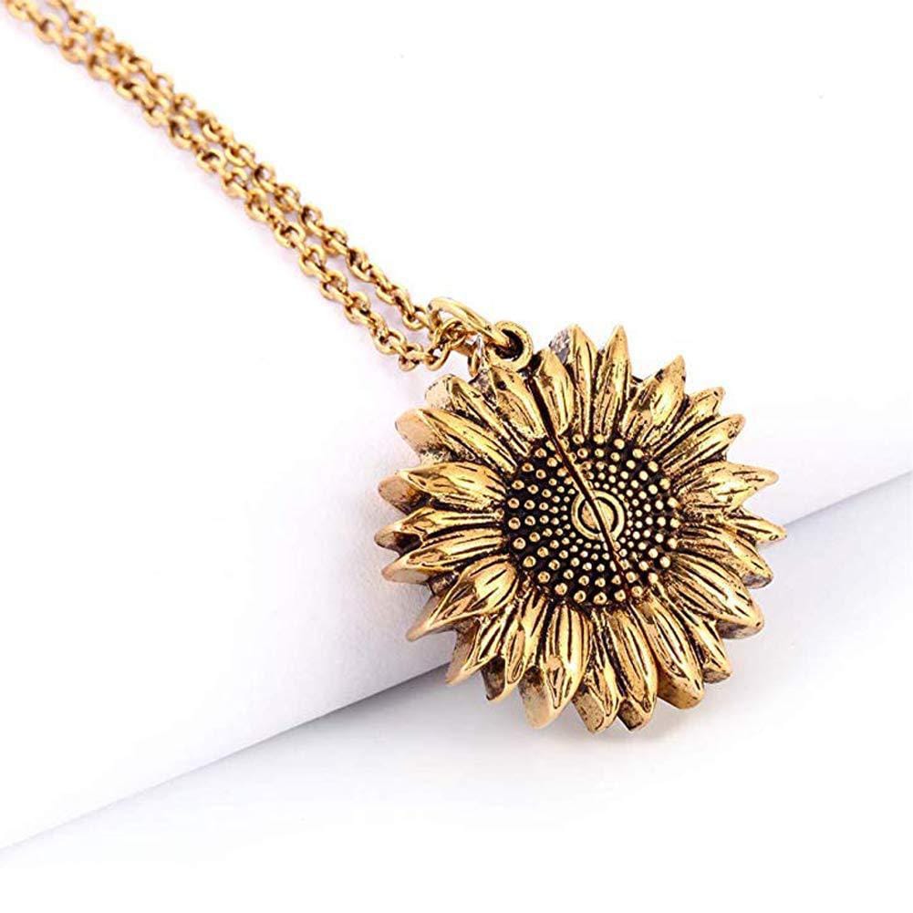 Premium You Are My Sunshine Sunflower Necklace Women Men - Ring/Necklace Set from Empire of LaTz - Only £8.47! Explore at Empire of LaTz