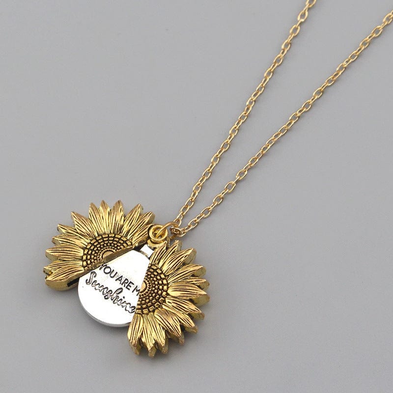 Premium You Are My Sunshine Sunflower Necklace Women Men - Ring/Necklace Set from Empire of LaTz - Only £8.47! Explore at Empire of LaTz