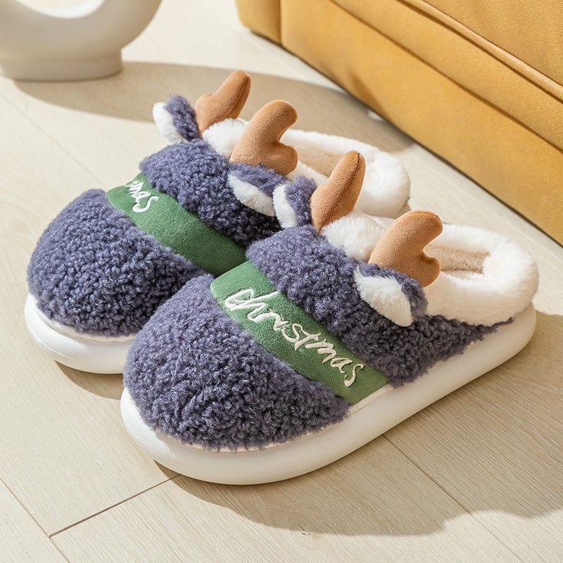 Premium Christmas Shoes Winter Home Slippers Elk Soft Cozy Bedroom Slipper Slip On House Shoes - Slippers from Empire of LaTz - Only £17.50! Explore at Empire of LaTz