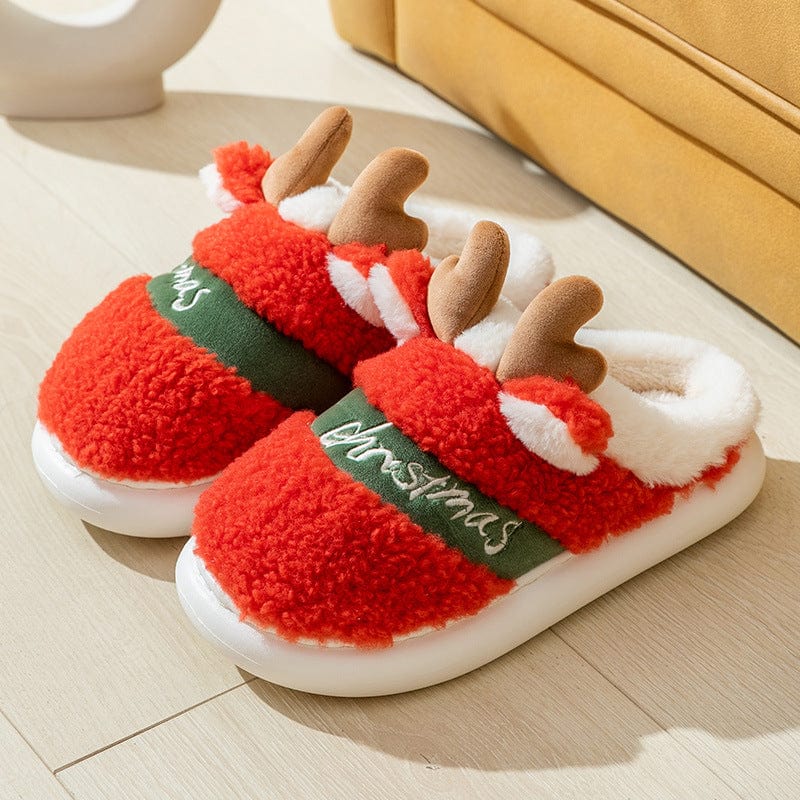 Premium Christmas Shoes Winter Home Slippers Elk Soft Cozy Bedroom Slipper Slip On House Shoes - Slippers from Empire of LaTz - Only £17.50! Explore at Empire of LaTz