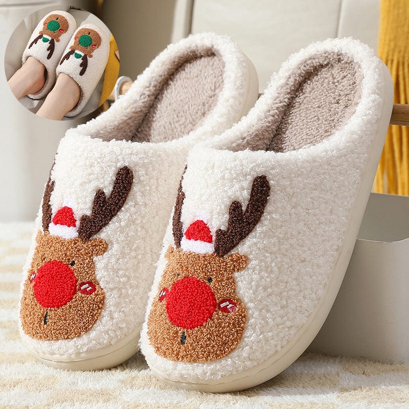 Premium Christmas Shoes Winter Home Slippers Elk Soft Cozy Bedroom Slipper Slip On House Shoes - Slippers from Empire of LaTz - Only £11.50! Explore at Empire of LaTz