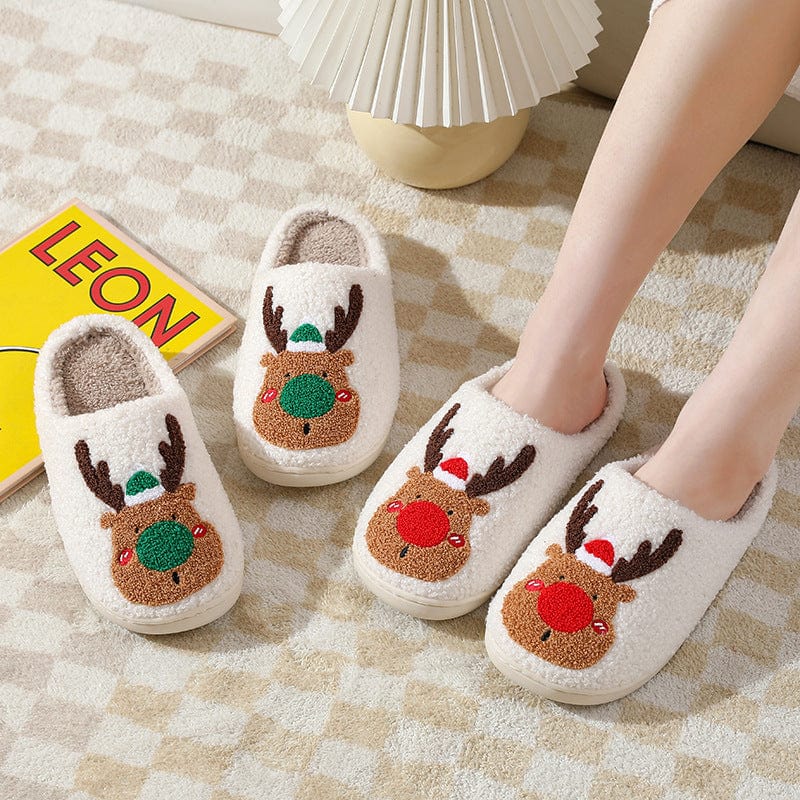 Premium Christmas Shoes Winter Home Slippers Elk Soft Cozy Bedroom Slipper Slip On House Shoes - Slippers from Empire of LaTz - Only £11.50! Explore at Empire of LaTz