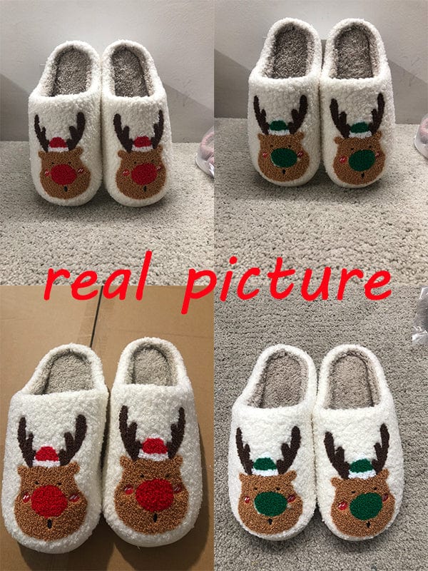 Premium Christmas Shoes Winter Home Slippers Elk Soft Cozy Bedroom Slipper Slip On House Shoes - Slippers from Empire of LaTz - Only £11.50! Explore at Empire of LaTz