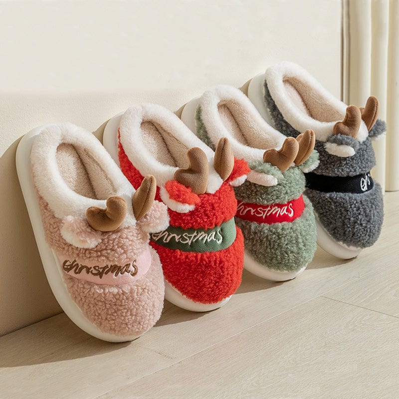 Premium Christmas Shoes Winter Home Slippers Elk Soft Cozy Bedroom Slipper Slip On House Shoes - Slippers from Empire of LaTz - Only £17.50! Explore at Empire of LaTz