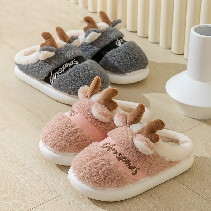 Premium Christmas Shoes Winter Home Slippers Elk Soft Cozy Bedroom Slipper Slip On House Shoes - Slippers from Empire of LaTz - Only £17.50! Explore at Empire of LaTz