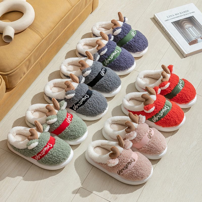 Premium Christmas Shoes Winter Home Slippers Elk Soft Cozy Bedroom Slipper Slip On House Shoes - Slippers from Empire of LaTz - Only £17.50! Explore at Empire of LaTz