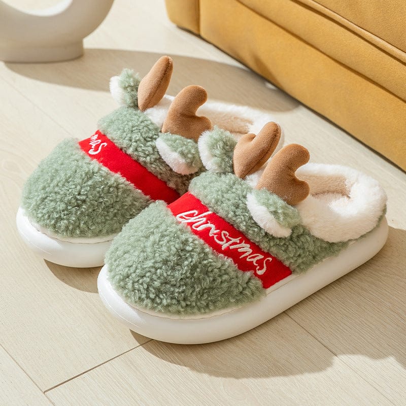 Premium Christmas Shoes Winter Home Slippers Elk Soft Cozy Bedroom Slipper Slip On House Shoes - Slippers from Empire of LaTz - Only £17.50! Explore at Empire of LaTz