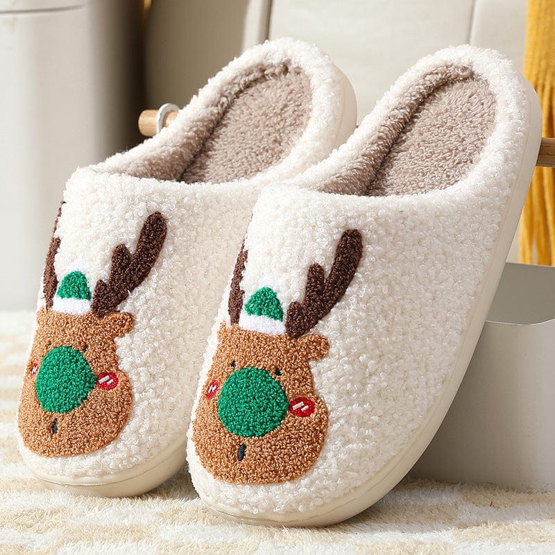 Premium Christmas Shoes Winter Home Slippers Elk Soft Cozy Bedroom Slipper Slip On House Shoes - Slippers from Empire of LaTz - Only £11.50! Explore at Empire of LaTz