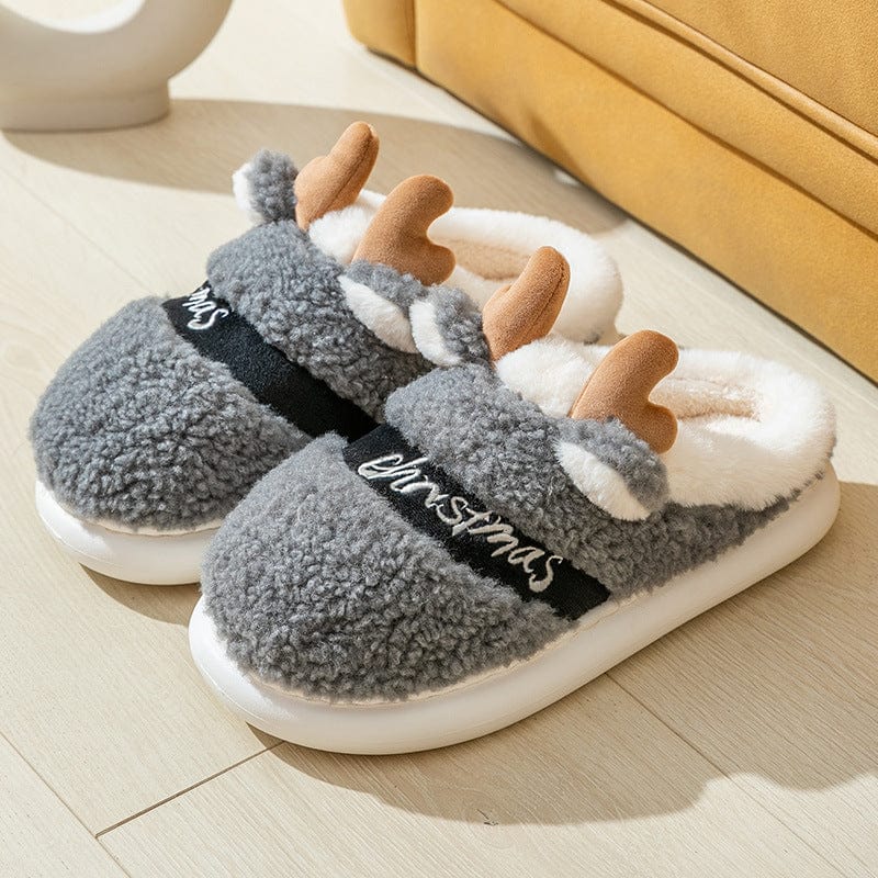 Premium Christmas Shoes Winter Home Slippers Elk Soft Cozy Bedroom Slipper Slip On House Shoes - Slippers from Empire of LaTz - Only £17.50! Explore at Empire of LaTz