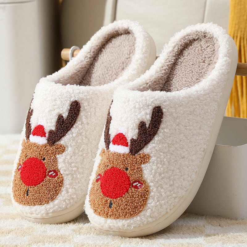 Premium Christmas Shoes Winter Home Slippers Elk Soft Cozy Bedroom Slipper Slip On House Shoes - Slippers from Empire of LaTz - Only £11.50! Explore at Empire of LaTz