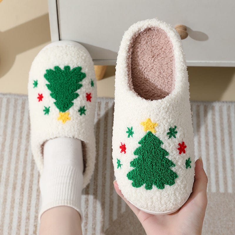 Premium Christmas Home Slippers Cute Cartoon Santa Claus Cotton Slippers For Women And Men Couples Winter Warm Furry Shoes - Slippers from Empire of LaTz - Only £18! Explore at Empire of LaTz