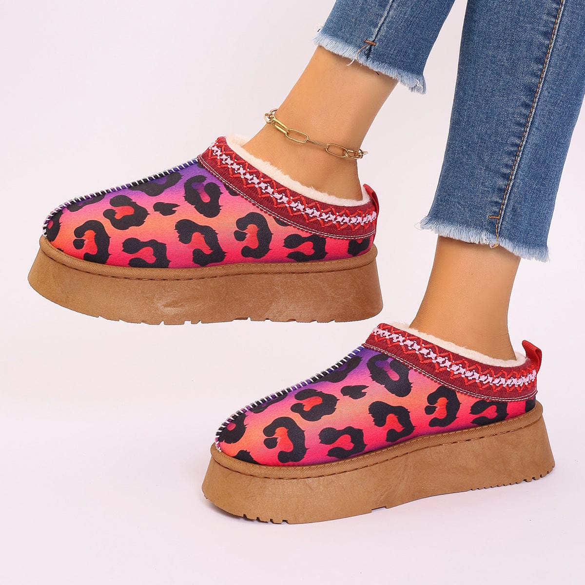 Premium Women's Cartoon Christmas Print Ankle Boots Casual Slip On Plush Lined Home Shoes Comfortable Winter Short Boots - Slippers from Empire of LaTz - Only £29! Explore at Empire of LaTz