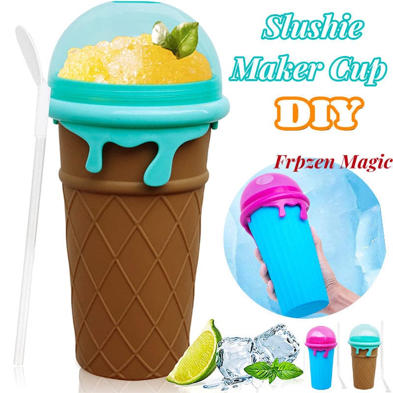 Premium 500ml Large Capacity Slushy Cup Summer Squeeze Homemade Juice Water Bottle Quick-Frozen Smoothie Sand Cup Pinch Fast Cooling Magic Ice Cream Slushy Maker Beker Kitchen Gadgets - Slushy Cup from Empire of LaTz - Only £20! Explore at Empire of LaTz