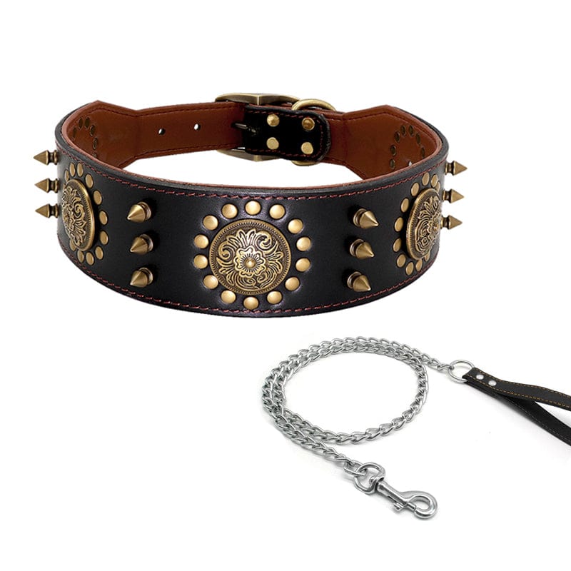 Premium Studded Dog Collar Large Dog Anti-Bite Stud Dog Collar -  from Empire of LaTz - Only £25! Explore at Empire of LaTz