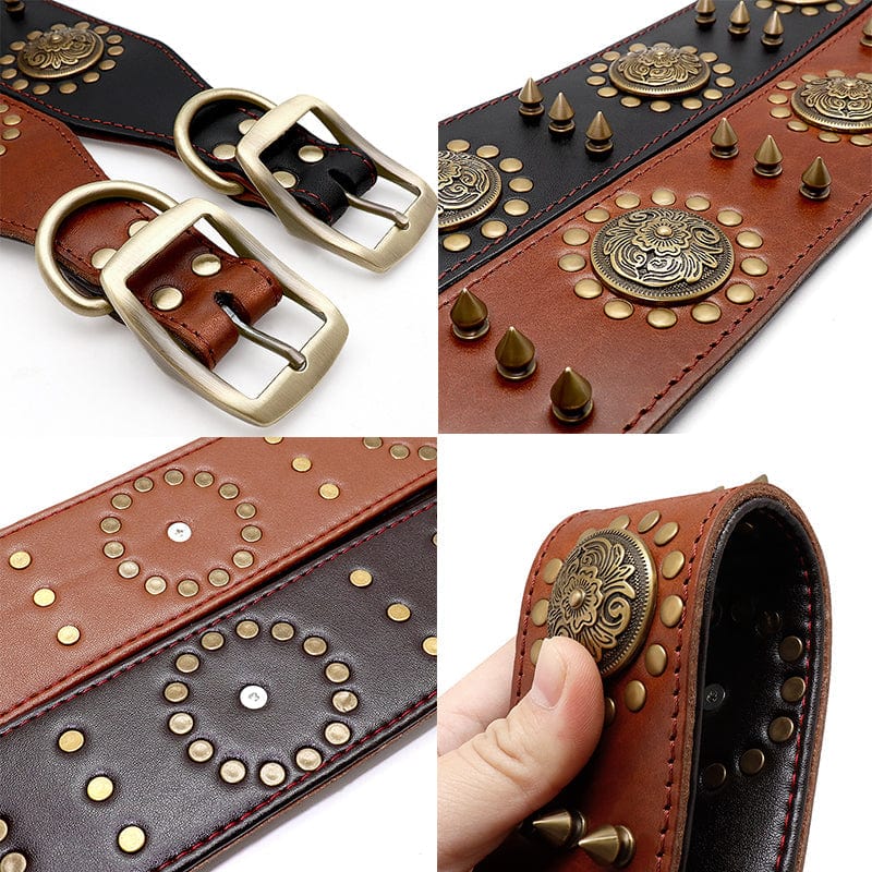 Premium Studded Dog Collar Large Dog Anti-Bite Stud Dog Collar -  from Empire of LaTz - Only £25! Explore at Empire of LaTz