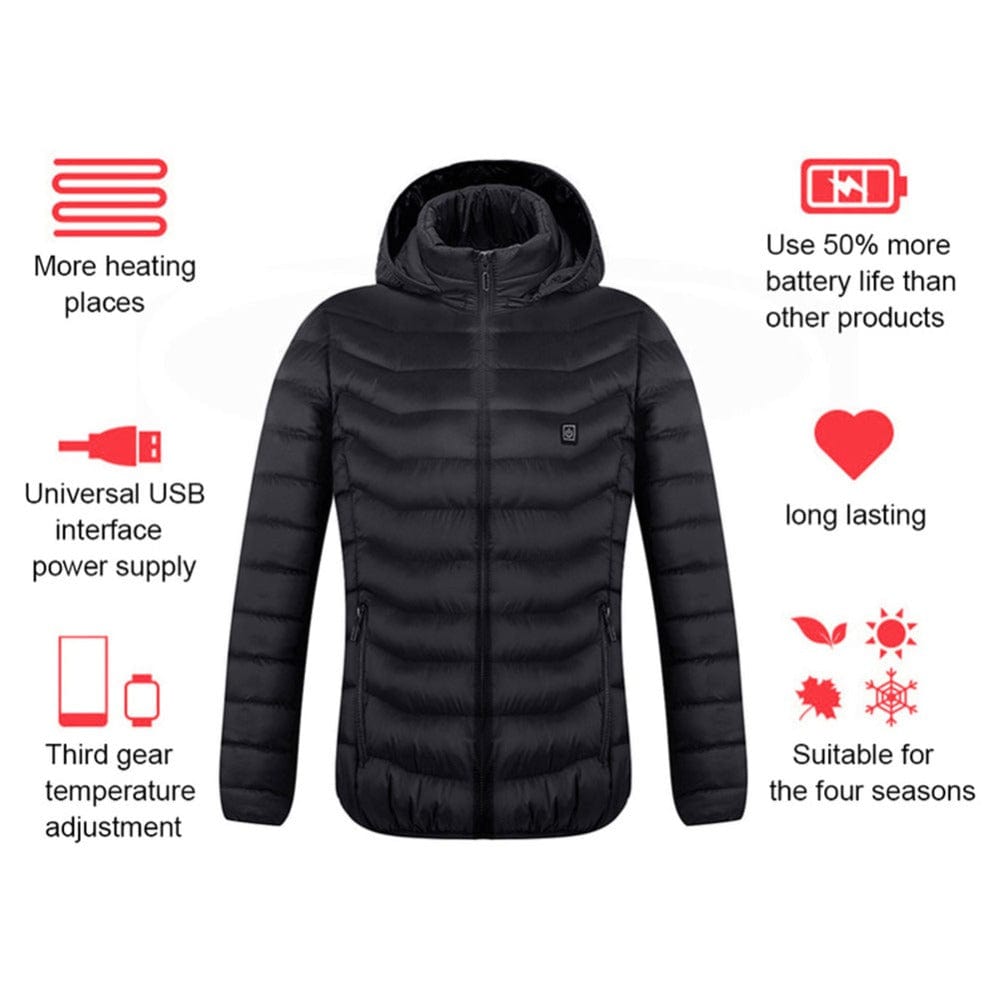 Premium New Heated Jacket Coat USB Electric Jacket Cotton Coat Heater Thermal Clothing Heating Vest Men's Clothes Winter - Winter Coat from Empire of LaTz - Only £45! Explore at Empire of LaTz