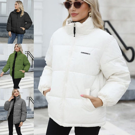 Premium Winter Coat Women Casual Windproof Down Cotton Coat Warm Thickened Jacket Solid Outwear All-match Loose Tops Clothing - Winter Coat from Empire of LaTz - Only £42! Explore at Empire of LaTz