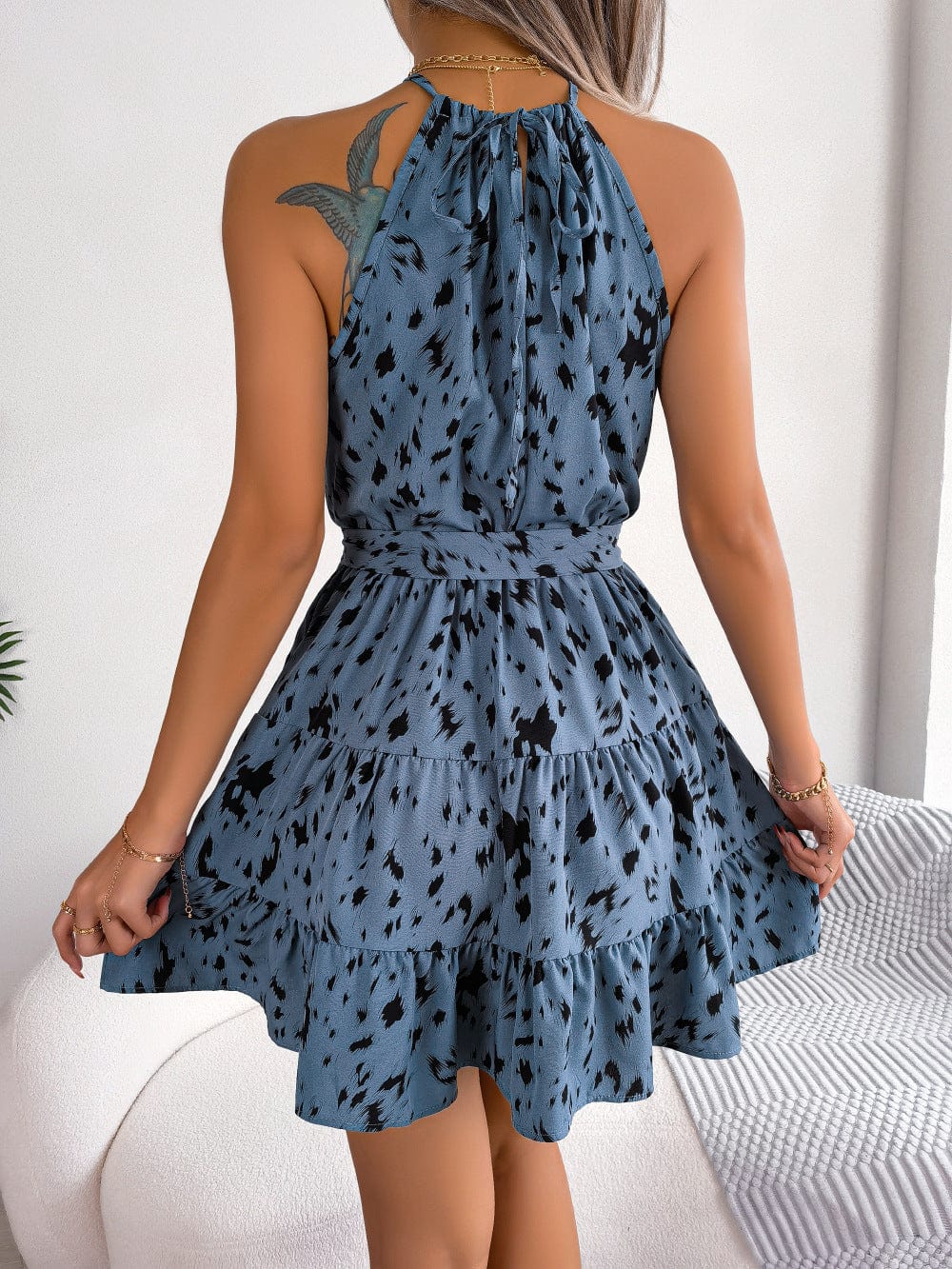 Premium Casual Leopard Print Ruffled Swing Dress Summer Fashion Beach Dresses Women - Womens Clothing from Empire of LaTz - Only £20! Explore at Empire of LaTz